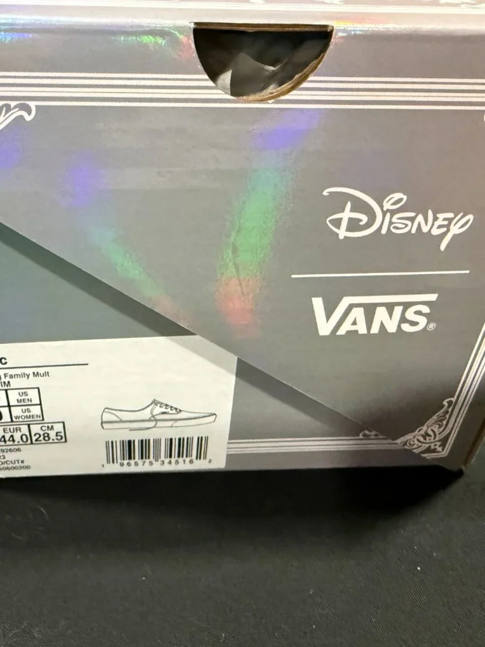Vans x Disney 100 Authentic Mickey Minnie Shoes Mens 10.5 Womens 12 NWT Box